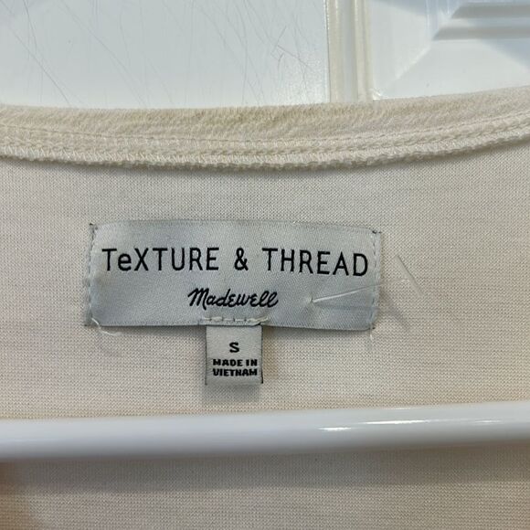 Madewell white cross front cropped top size small - Picture 2 of 8